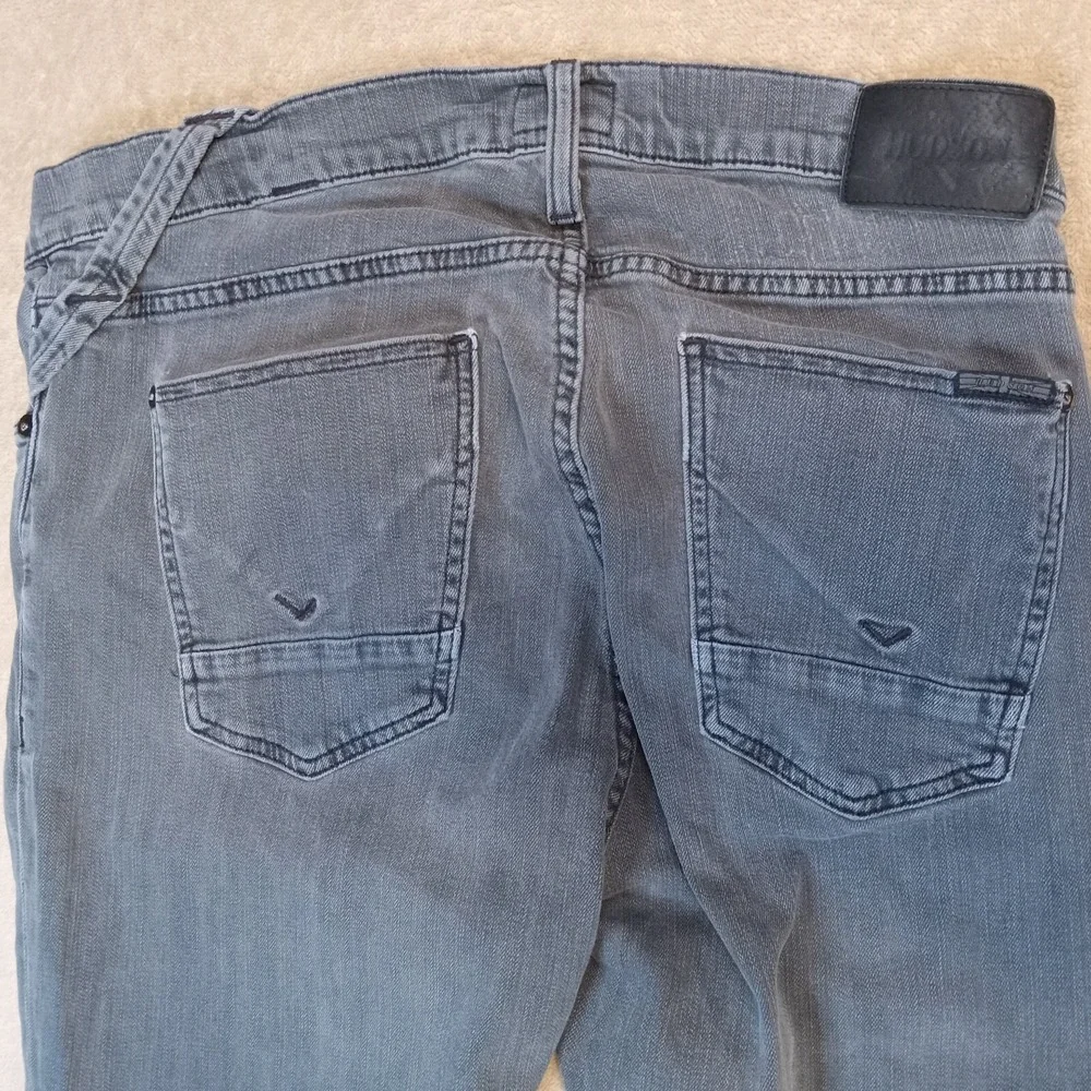 Hudson Men's Sartor Slouchy Skinny Button Fly Jeans Size 33x33 Black‎